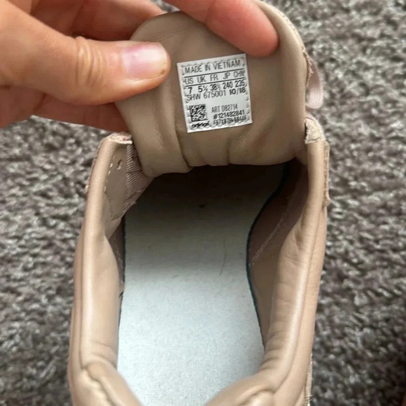 Adidas falcon strainers in beige leather - Picture 4 of 4